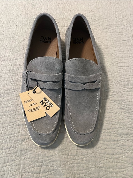 Steve Madden Other - Men's Steve Madden Grey Suede Penny Loafers